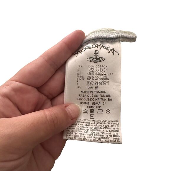 VIVIENNE WESTWOOD ANGLOMANIA Distressed Oversized Denim Top Large - Picture 7 of 7